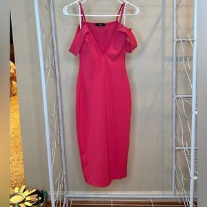 Bubblegum pink Size Small dress, tight fit with fun straps.